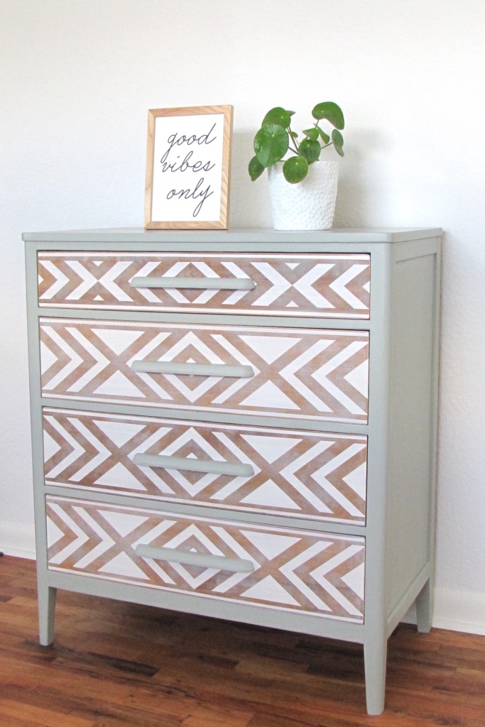 Em & Wit Furniture Design~Before and After: Tribal Dresser using Frog Tape